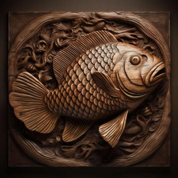 Nature and animals (Thai labeo fish 2, NATURE_82) 3D models for cnc